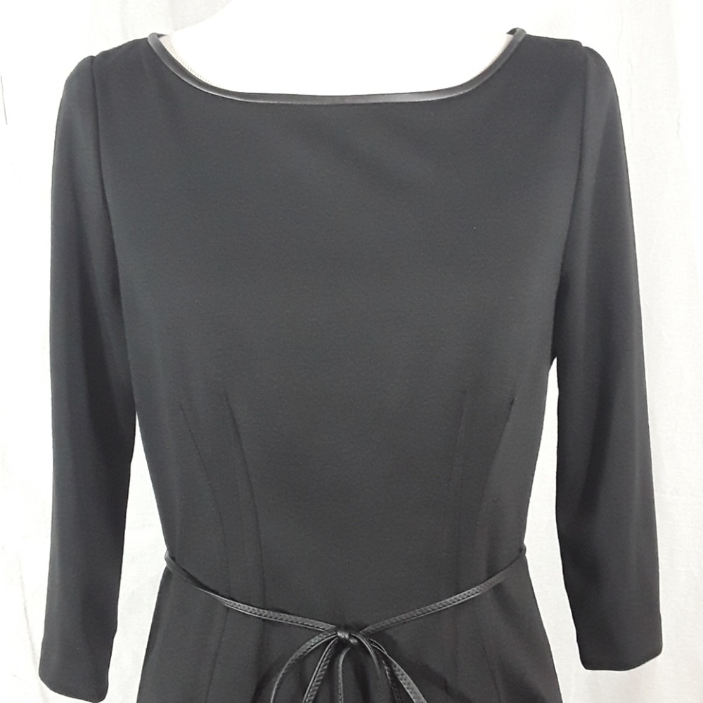 T Tahari black elegant dress with belt - Picture 6 of 7